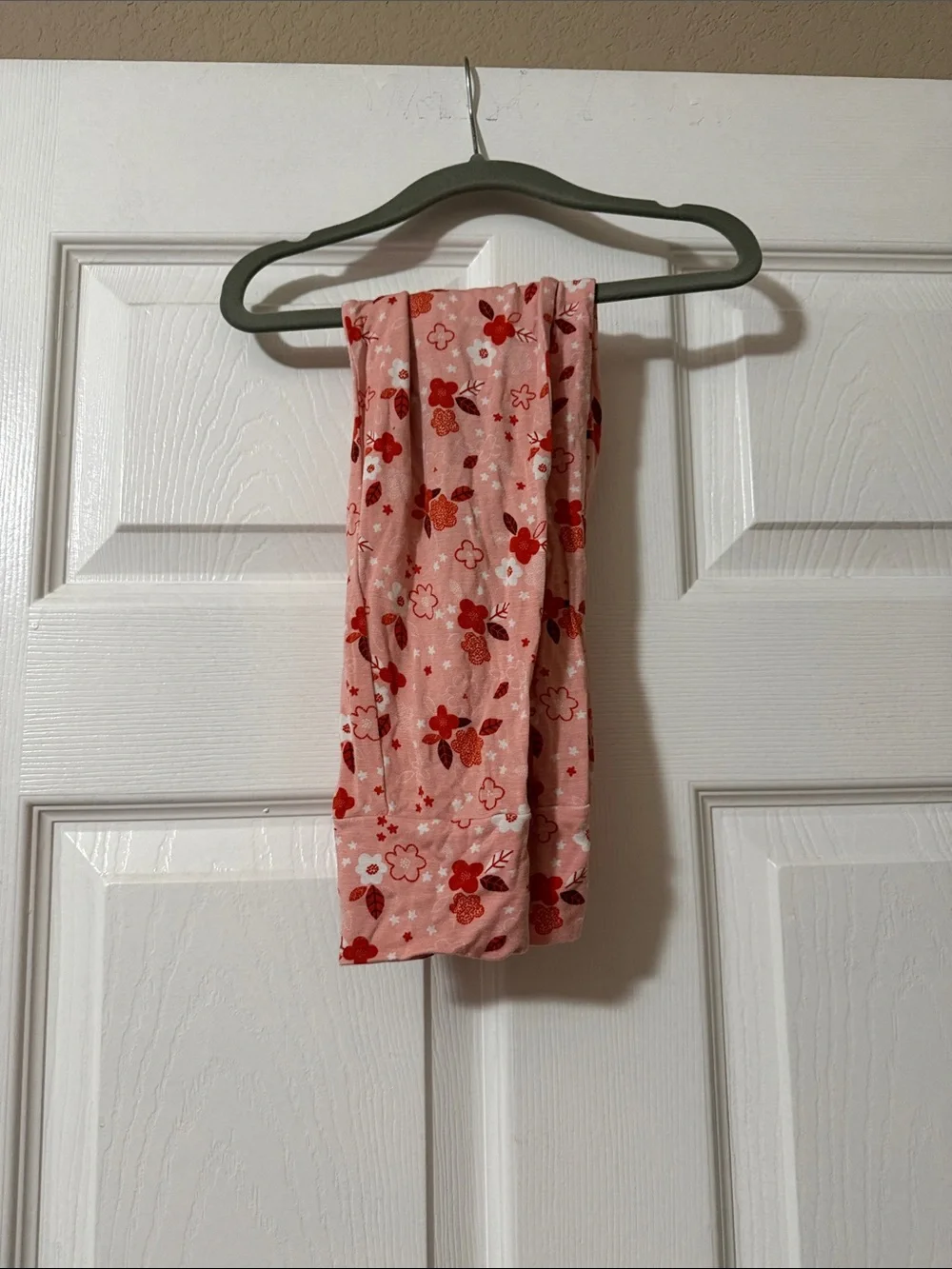 Posh Peanut Pink Floral Leggings with Red & Dark Pink Flowers